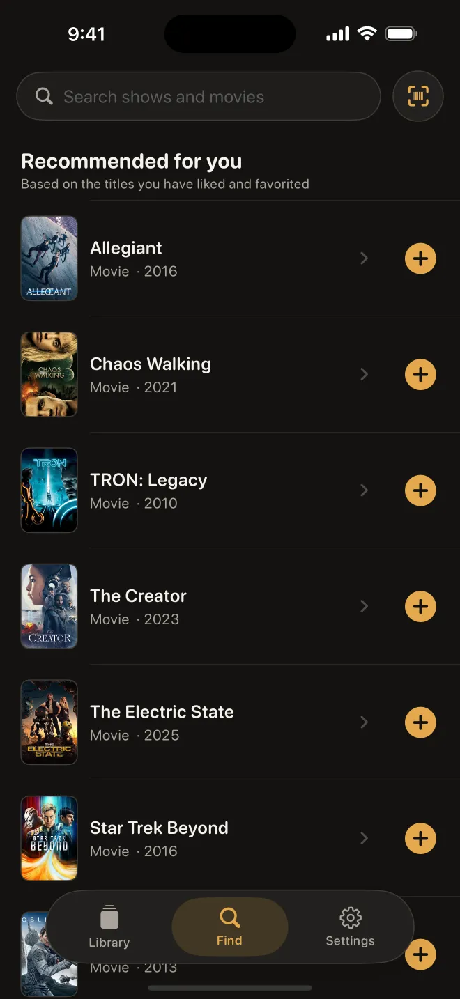 The GoodWatch Find screen showing where to stream a title.